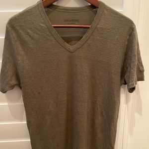 Zadig & Voltaire distressed t shirt 100% linen